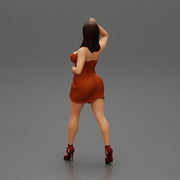 Sexy Woman walking In High Heels And Short Dress - Only-Games
