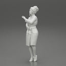 woman in a white bathrobe standing - Only-Games