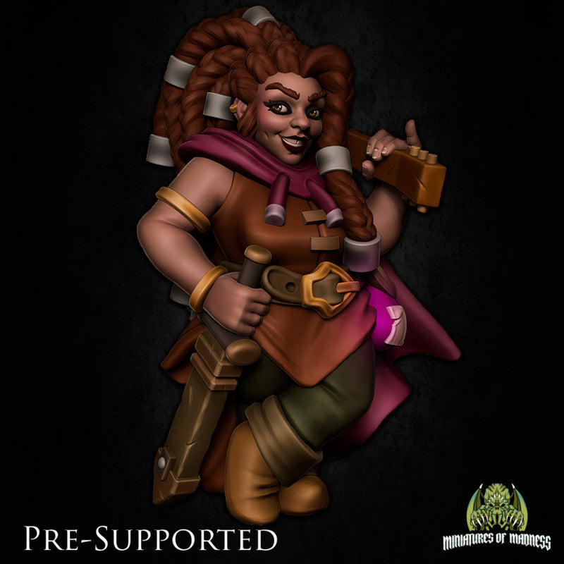 Mevina Steelfall  [PRE-SUPPORTED] Female Dwarf Bard - Only-Games