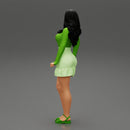 Young Woman in Mini Skirt shirt and Heels - Only-Games