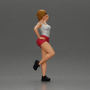 Sexy girl with short hair in shorts leaning on a car - Only-Games