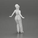 lowrider chola girl is leaning against the car, wearing mini shirt - Only-Games