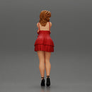 Attractive girl in dress robe Leaning Against car - Only-Games