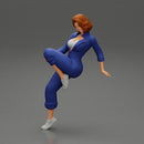 2 Models - Sexy girl mechanic in suit sitting on a truck tyre 2 - Only-Games