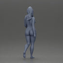 Naked girl walking with long hair - Only-Games