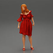 Cute Woman Fashion Model In Gorgeous Dress Posing - Only-Games