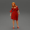 Cute Woman Fashion Model In Gorgeous Dress Posing - Only-Games