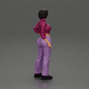attractive girl with short hair posing in a mini open jacket and pants - Only-Games