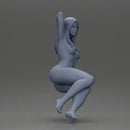 Naked Fit girl in sitting on a sofa - Only-Games