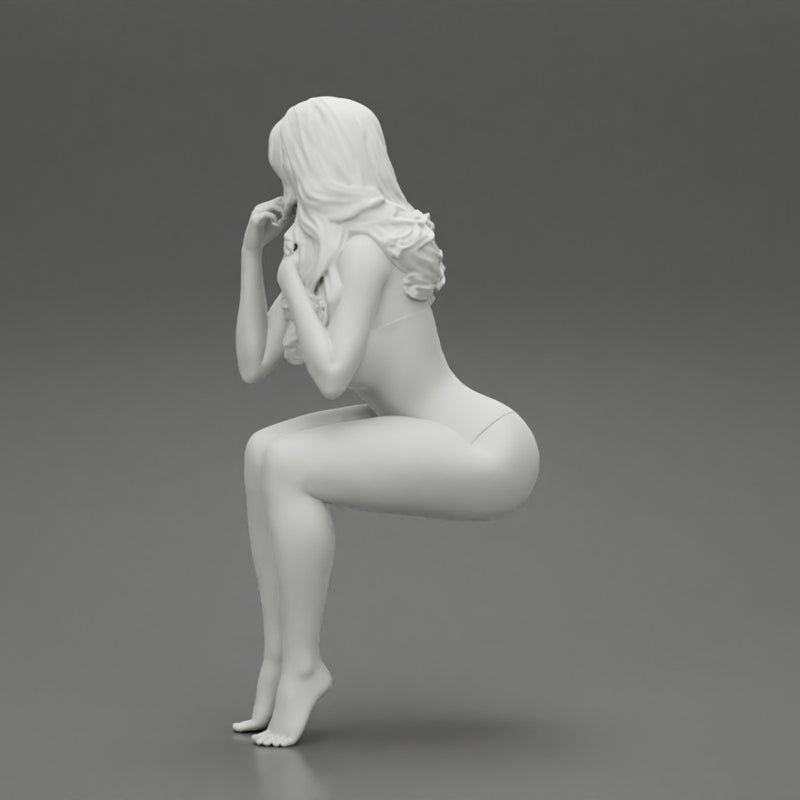 Sexy girl in swimsuit sitting - Only-Games