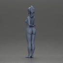 Naked woman standing hand resting on her back - Only-Games