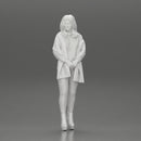 woman in the cold standing wearing a shawl and heels - Only-Games