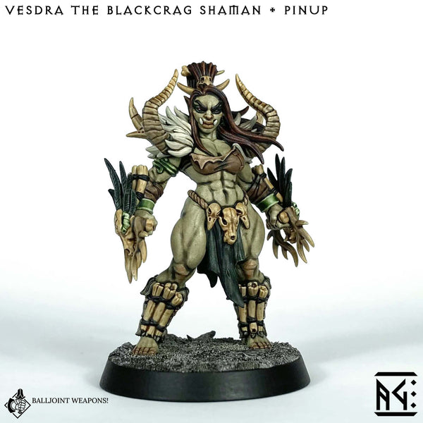 Vesdra the Blackcrag Shaman - Orc Pinup (Blackcrag Orcs) - Only-Games