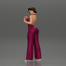 Fashion girl in catsuit and heels Leaning Against car - Only-Games