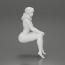 Sexy Girl in bikini Sitting On The Chair with hands on knees - Only-Games