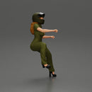 Motorcycle woman Rider in Military-Style Gear - Only-Games