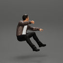 Man in a leather jacket sitting on the car and closing the car door - Only-Games