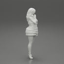 Beautiful woman with long hair standing and posing in fashion summer dress - Only-Games