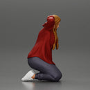 Chola Girl in open shirt sitting putting his hands behind head about to be arrested - Only-Games