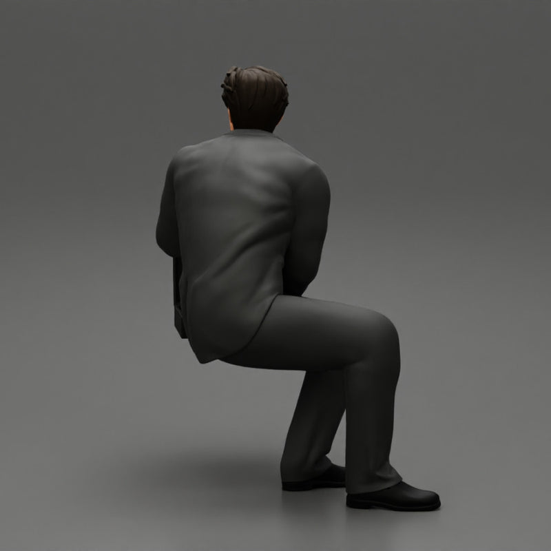 businessman sitting and holding briefcase of money - Only-Games