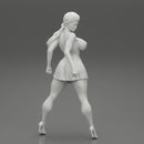 Sexy Woman with Beautiful Body Wearing Mini Skirt and Bra - Only-Games