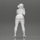 Beautiful girl in Dress and heels  Leaning on the Car - Only-Games