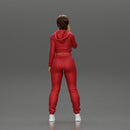 sexy girl in a sports outfit hoodie is standing - Only-Games