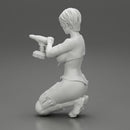 Repair woman sitting and holding a drill - Only-Games