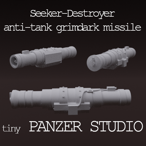 5x Seeker Destroyer Anti-tank Grimdark Missile (ATGM)