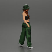 gangster homies lowrider girl posing in hat with pigtail hairstyle - Only-Games