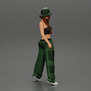 gangster homies lowrider girl posing in hat with pigtail hairstyle - Only-Games