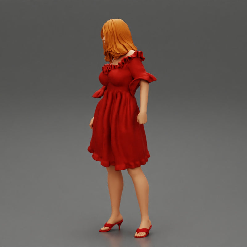 Cute Woman Fashion Model In Gorgeous Dress Posing - Only-Games