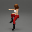 beautiful woman sitting and driving a motorbike - Only-Games