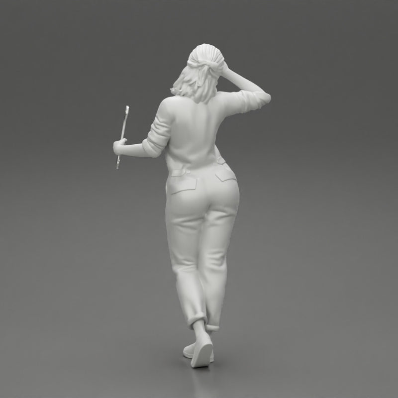 Tired woman mechanic holding a spanner - Only-Games