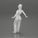 lowrider chola girl is leaning against the car, wearing mini shirt - Only-Games