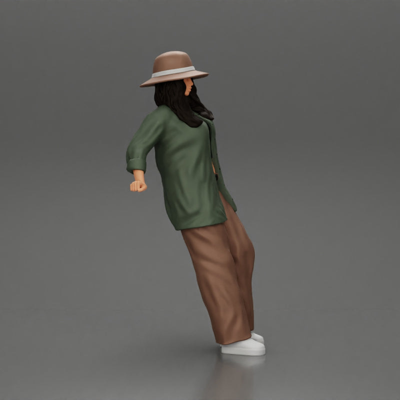 lowrider chola girl is leaning against the car, wearing a hat and long open shirt with - Only-Games