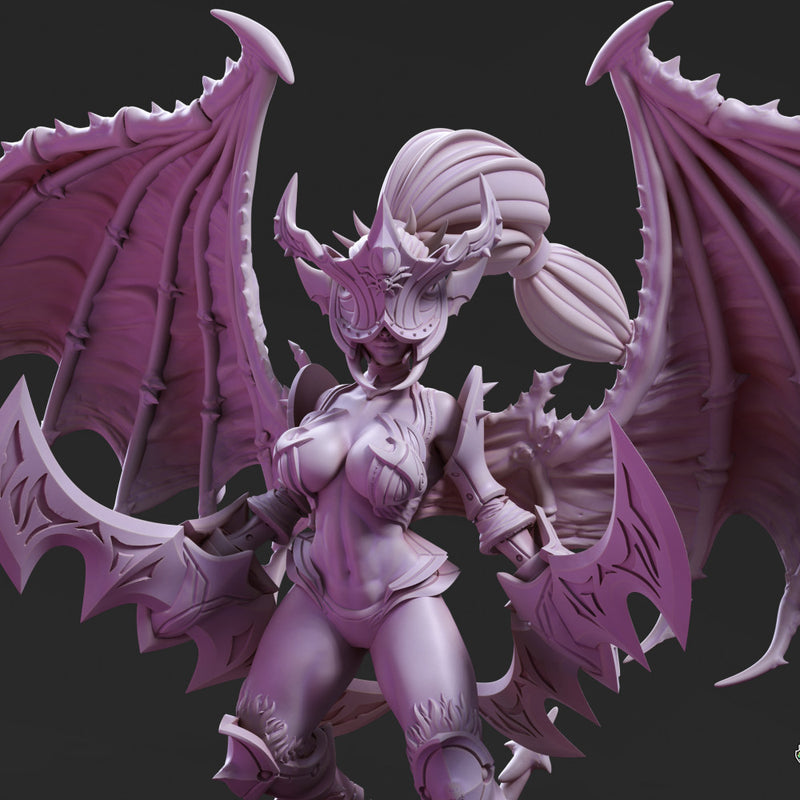 Drow Demonic Valkyrie Pose 2 - Only-Games