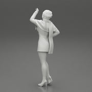 girl in christmas costume standing and posing - Only-Games