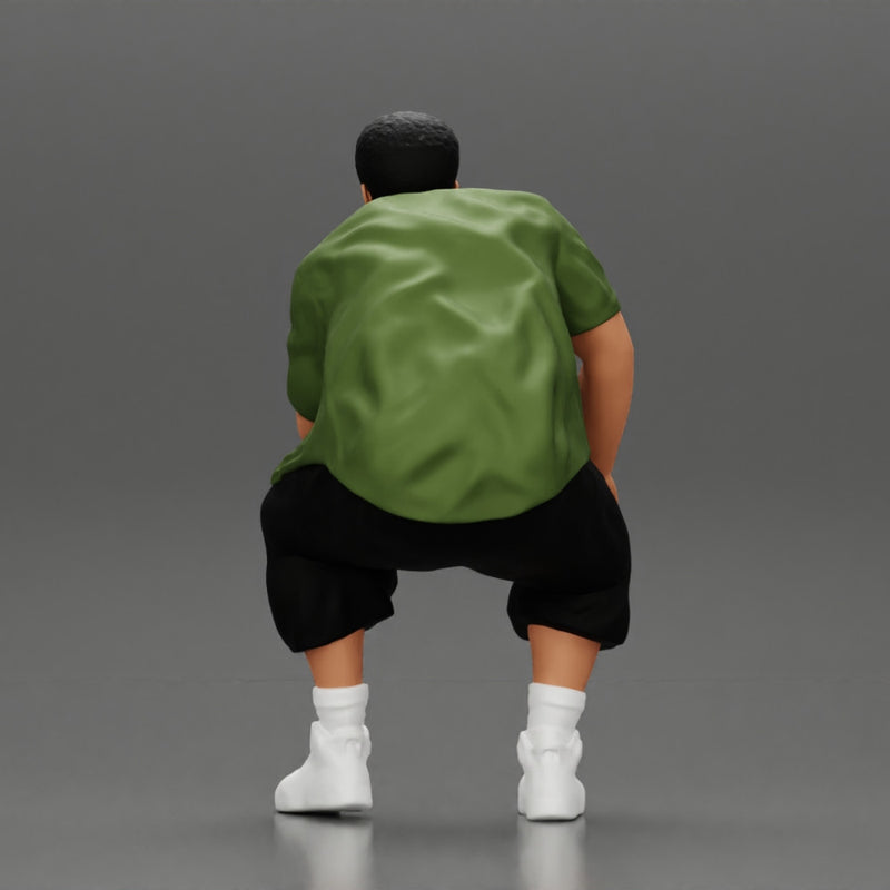 Fat Gangster sitting and thinking - Only-Games