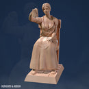 Drinking Woman: Townsfolk - Woman - Female - Lady - Commoner - Woman - Inn Keeper - Tavern Keeper - Woman Keeper - Only-Games