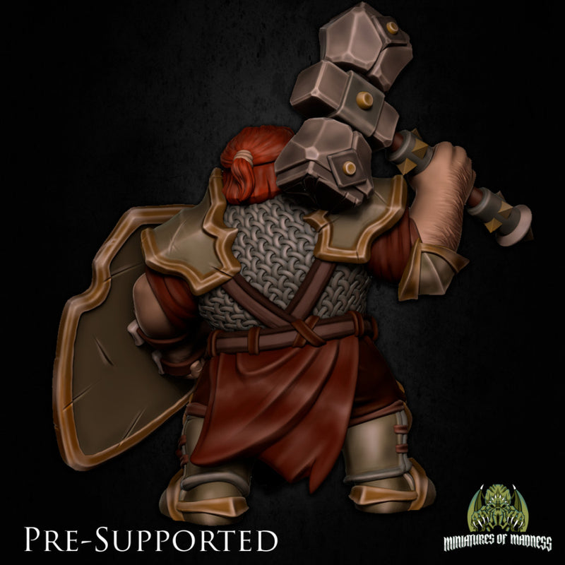 Dolgurn Bloodcoat  [PRE-SUPPORTED] Knight Dwarf Warrior Fighter - Only-Games