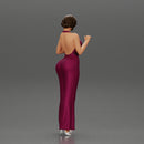 Fashion girl in catsuit and heels Leaning Against car - Only-Games