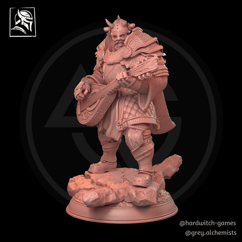 Garadot the Human Bard with Lute - Fantasy Resin Miniature in 32mm - DnD