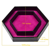 Tray of Fates | Hexagonal Dice Tray | Purple Felt - Only-Games