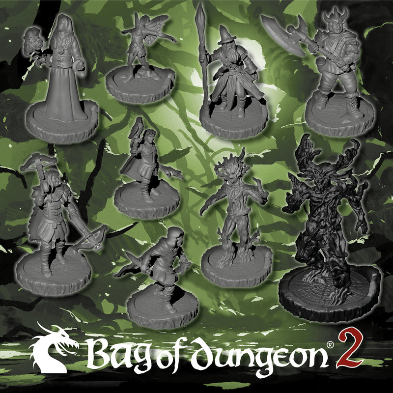 Bag of Dungeon 2 figures: The Cursed Forest - 9 Character Set - Only-Games