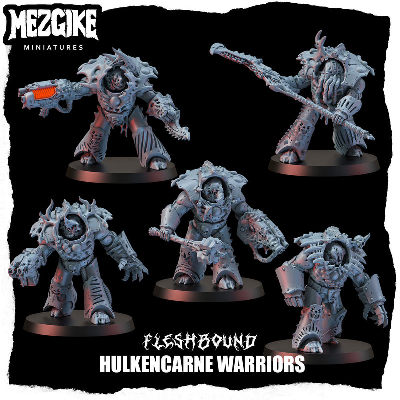 Hulkencarne Warriors Multipart Set (5 physical miniatures)