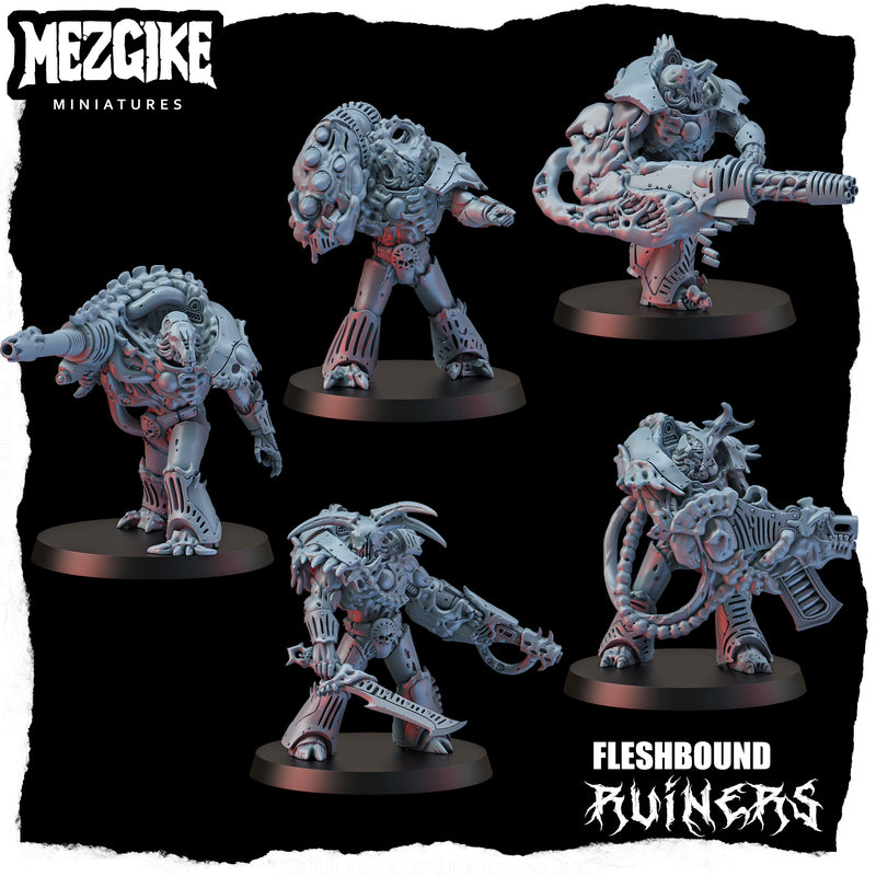 Fleshbound Ruiners Squad 'A' (5 physical miniatures)
