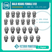 Bald Heads Female x12 - Only-Games