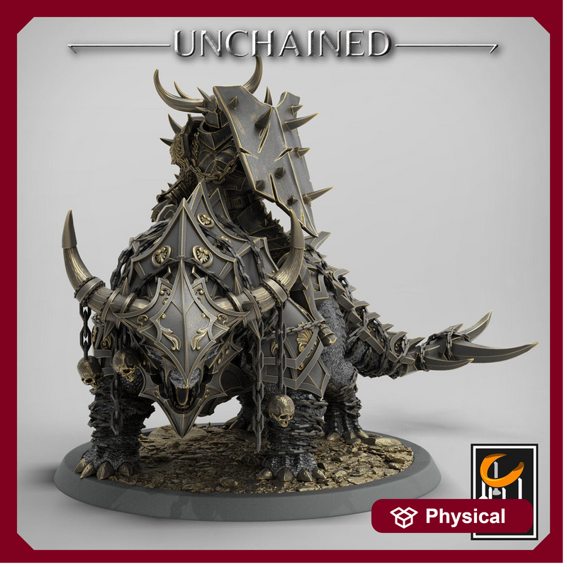 Chaos Knight on Armored Muscular Beast, Oathbreaker Paladin |  Dungeons and Dragons 5e  | 28mm,32mm,54mm,75mm Scale | Pathfinder | - Only-Games