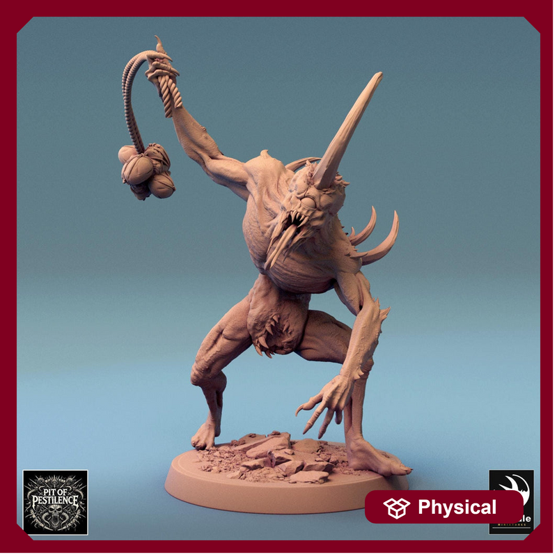 Putrid Fiend Demon, Flesh Golem Eldritch Horror, DnD Unpainted Miniature| 28mm, 32mm (proxy size),54mm,75mm,100mm Scales Dungeons & Dragons - Only-Games